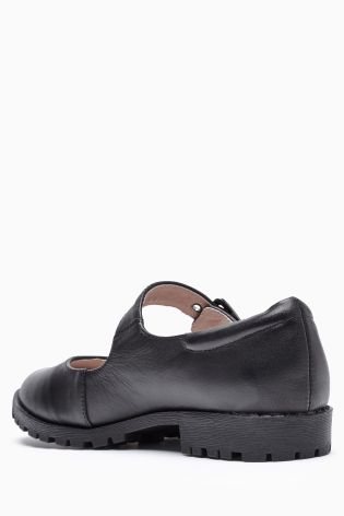 Black Chunky Buckle Shoes (Older Girls)